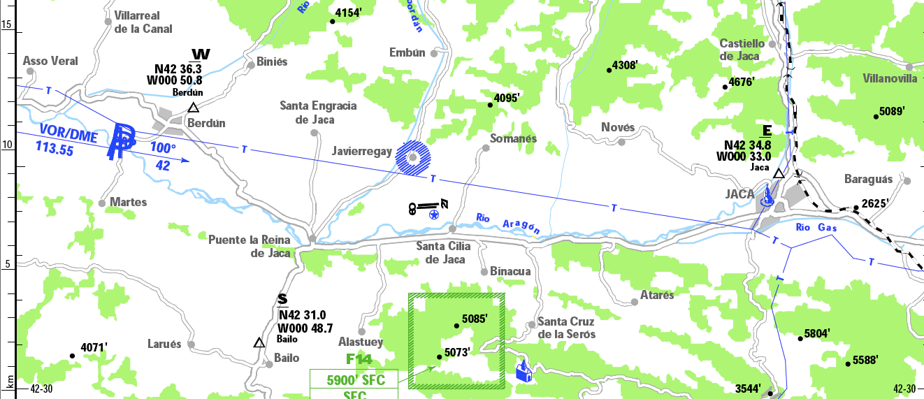Mapa Santa Cilia - Fly-Pyr